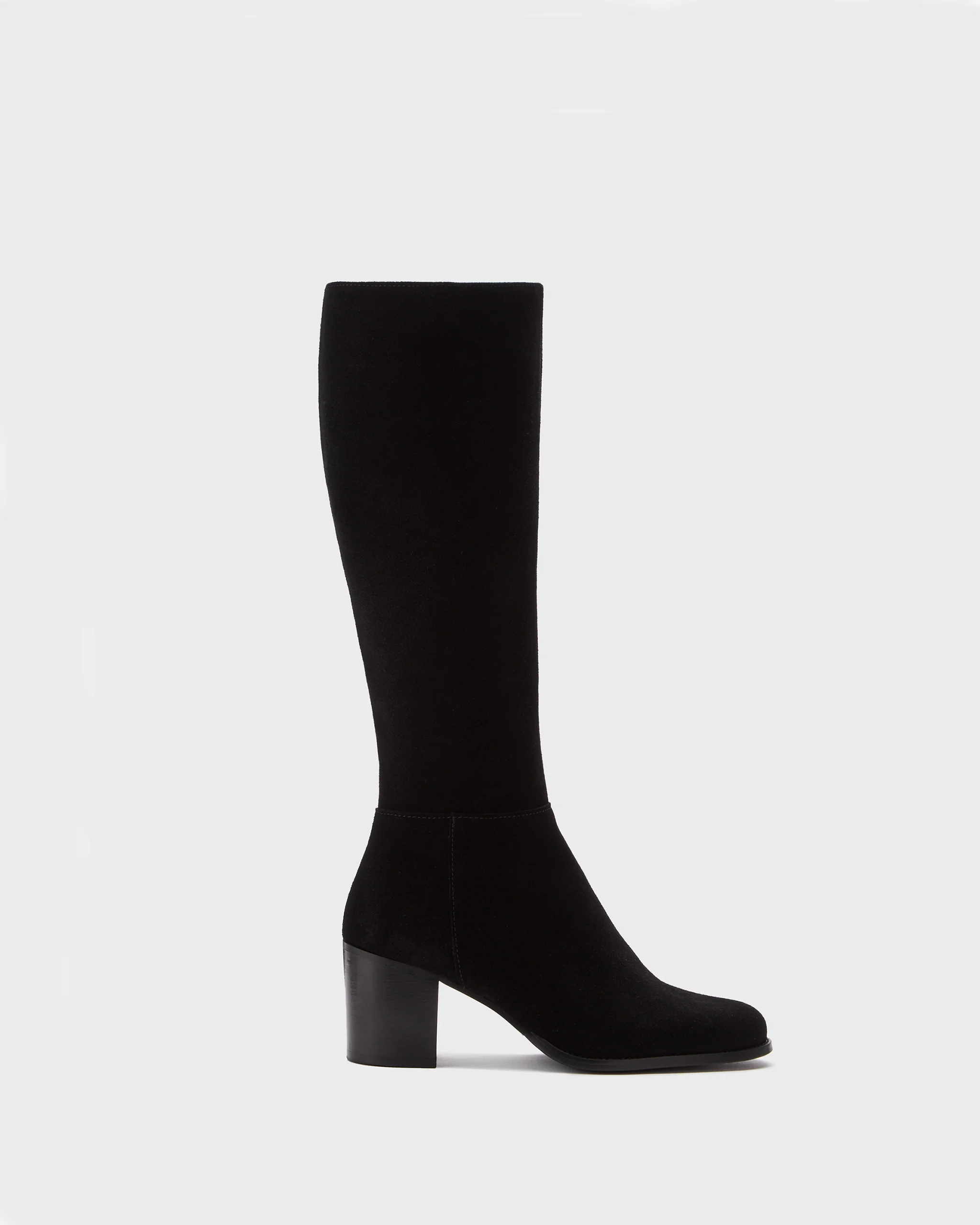 Dalia Petite Knee High Boots in Black Suede - Image 4