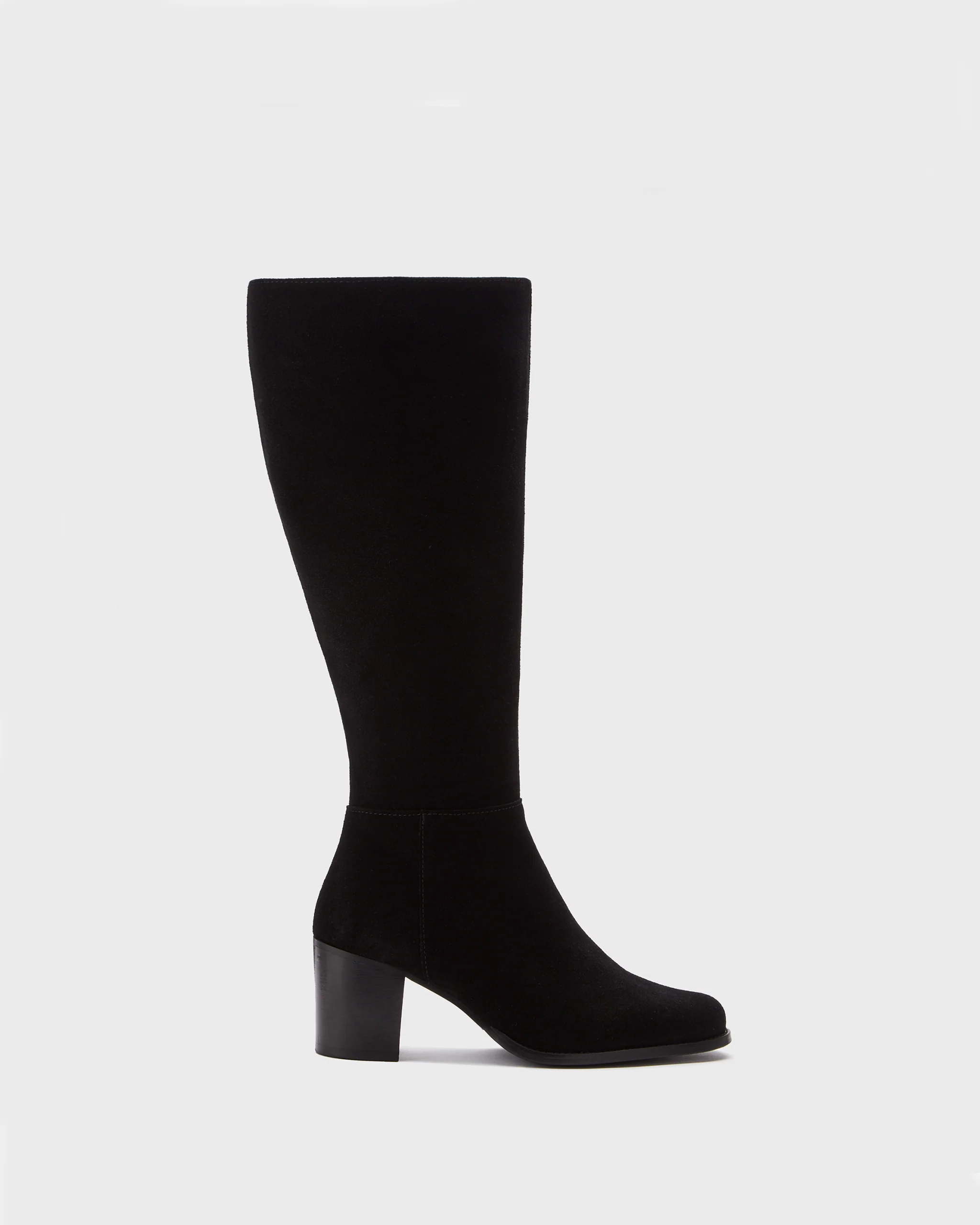 Dalia Tall Knee High Boots in Black Suede - Image 5